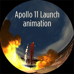 Apollo 11 launch animation